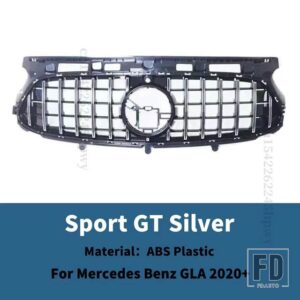 メルセデスベンツ フロントインレットグリルレーシングバンパーグリル GLA X156 H247 2020 + チューニングアクセサリーフェイスリフト外装部品 - Sport GT Silver