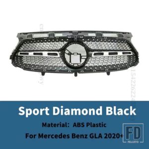 メルセデスベンツ フロントインレットグリルレーシングバンパーグリル GLA X156 H247 2020 + チューニングアクセサリーフェイスリフト外装部品 - Sport Diamond Black