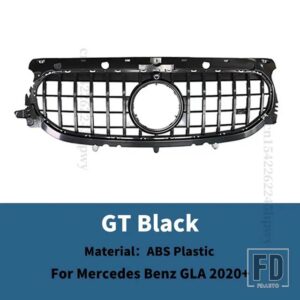 メルセデスベンツ フロントインレットグリルレーシングバンパーグリル GLA X156 H247 2020 + チューニングアクセサリーフェイスリフト外装部品 - GT Black