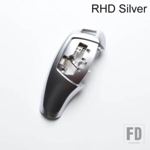 BMW LHD RHD 車カーボングロスブラックギアシフトレバーノブカバー 3 4 5 6 7シリーズ F30 F31 F10 F25 F06 F07 F32 F02 13-17 - RHD Silver