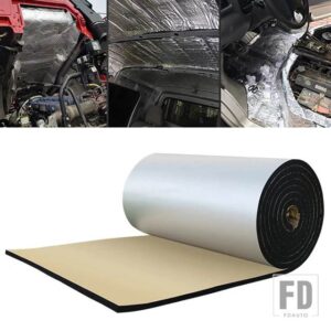 100 50 cm 20mm厚さの発泡綿カーマットデッドナー低減ノイズ遮音綿トランク防音カーアクセサリー - 100x50cm 5mm