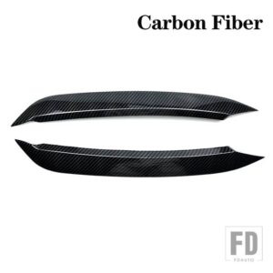 VW ヘッドライトアイブロウまぶたランプライトアイブロウ ポロ 2019 + ABS グロスブラックカーボンまぶたアクセサリー - Carbon Fiber