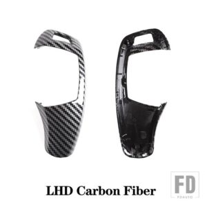 BMW F01 F02 F10 F18 LHD RHD ABS 車カーボングロスブラックギアシフトレバーノブカバー交換 08-13 アクセサリー - LHD - Carbon Fiber