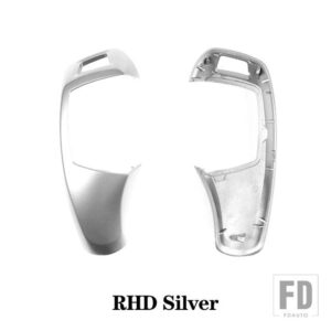 BMW F01 F02 F10 F18 LHD RHD ABS 車カーボングロスブラックギアシフトレバーノブカバー交換 08-13 アクセサリー - RHD Silver