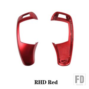 BMW F01 F02 F10 F18 LHD RHD ABS 車カーボングロスブラックギアシフトレバーノブカバー交換 08-13 アクセサリー - RHD red