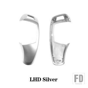 BMW F01 F02 F10 F18 LHD RHD ABS 車カーボングロスブラックギアシフトレバーノブカバー交換 08-13 アクセサリー - LHD - Silver