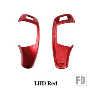 BMW F01 F02 F10 F18 LHD RHD ABS 車カーボングロスブラックギアシフトレバーノブカバー交換 08-13 アクセサリー - LHD red