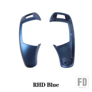 BMW F01 F02 F10 F18 LHD RHD ABS 車カーボングロスブラックギアシフトレバーノブカバー交換 08-13 アクセサリー - RHD Blue