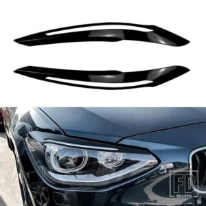 BMW ヘッドライトアイブロウまぶたランプライトアイブロウグロスブラックカーボン F20 F21 1シリーズ 116I 118I 120I 125I 2011-2014 - Gloss black