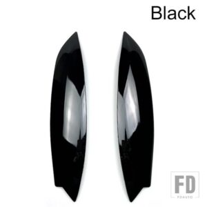 VW ゴルフ 5 MK5 ヘッドライトアイブロウまぶたカバーカーボンアイブロウステッカー装飾アクセサリー 2005-2007 - Black