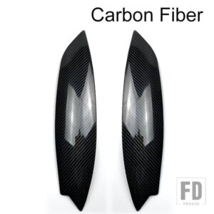 VW ゴルフ 5 MK5 ヘッドライトアイブロウまぶたカバーカーボンアイブロウステッカー装飾アクセサリー 2005-2007 - Carbon Fiber