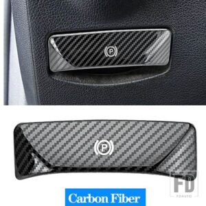 メルセデスベンツ LHD ハンドブレーキスイッチパーキングカバーブレーキレバーハンドルステッカー自動 C E GLK CLSクラス W204 W212 X204 W218 - Carbon Fiber