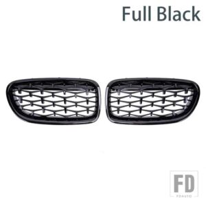 BMW 5シリーズ F10 F11 F18 520 523 525 530I M5 フロントキドニーバンパーグリルグリルダイヤモンドスタイルレーシンググリル 10-17 - Gloss black