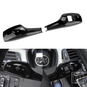 BMW ウインカーフロントガラスワイパーレバースイッチカバートリム 1 3 5 6 7シリーズ GT F30 F35 F20 F21 F10 F11 F18 F07 F01 F02 - Gloss Black