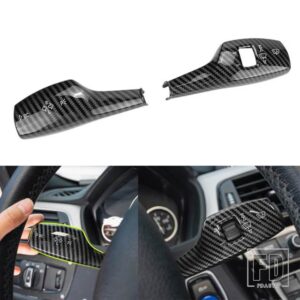 BMW ウインカーフロントガラスワイパーレバースイッチカバートリム 1 3 5 6 7シリーズ GT F30 F35 F20 F21 F10 F11 F18 F07 F01 F02 - Carbon Fiber