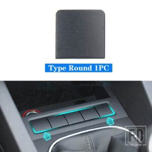 VW 多機能スイッチボタンカバートリム MAGOTAN シロッコゴルフ EOS TOURAN キャディー 1K0959623C 1K0959623D - Type Round 1PC