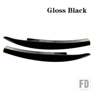 VW フロントヘッドライトアイブロウまぶたライトアイブロウトリム シロッコ R GTS 2008-2017 自動 ABS まぶた - Gloss black