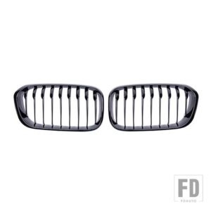 BMW キドニー交換フロントグリル F20 F21 118I 120I 125I 2015-2018 レーシンググリルグロスブラックグリル自動 - Gloss black
