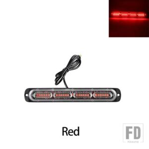 12-24V LED 車ハザード灯トラックサイドフラッシュライトテールライト自動ランプ 1個 トレーラーオートバイ ストロボ自動緊急灯 - Red 1PC