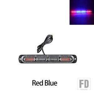 12-24V LED 車ハザード灯トラックサイドフラッシュライトテールライト自動ランプ 1個 トレーラーオートバイ ストロボ自動緊急灯 - Red Blue 1PC