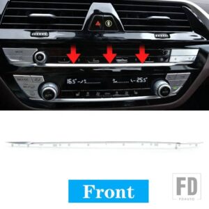 BMW 中央制御空調ラジオパネル電気メッキストリップ装飾 5 6 7シリーズ G30 G38 GT G32 G11 G12 - Front