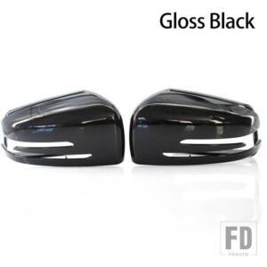 メルセデスベンツ 1ペア カーボンバックミラーカバー光沢キャップ A CESクラス W204 W212 W218 W176 W221 C207 A2128100164 - Gloss black