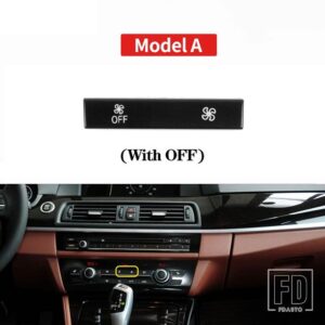 BMW ヒーター気候制御 A/C 空調スイッチファンボタンカバーキャップ F01 F02 F06 F07 F10 F11 F12 5/6/7シリーズ - A 1PC With OFF