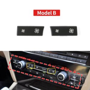 BMW ヒーター気候制御 A/C 空調スイッチファンボタンカバーキャップ F01 F02 F06 F07 F10 F11 F12 5/6/7シリーズ - B 2PC