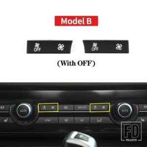 BMW ヒーター気候制御 A/C 空調スイッチファンボタンカバーキャップ F01 F02 F06 F07 F10 F11 F12 5/6/7シリーズ - B 2PC With OFF
