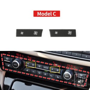 BMW ヒーター気候制御 A/C 空調スイッチファンボタンカバーキャップ F01 F02 F06 F07 F10 F11 F12 5/6/7シリーズ - C 2PC