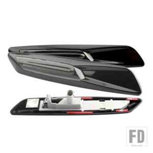 BMW 2PC LED ダイナミックウィンカーライトサイドマーカーランプ信号灯 E60 E61 E39 E81 E82 E87 E88 E90 E91 E92 E93 スタイリング - Black Gray