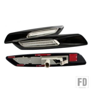BMW 2PC LED ダイナミックウィンカーライトサイドマーカーランプ信号灯 E60 E61 E39 E81 E82 E87 E88 E90 E91 E92 E93 スタイリング - Black