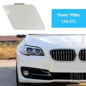 BMW フロントリアバンパー牽引フックカバーキャップトレーラー牽引アイ蓋グロスブラック 5シリーズ F10 F18 2011-2017 オートアクセサリー - Front White 14-17