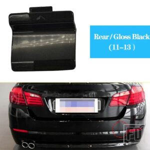 BMW フロントリアバンパー牽引フックカバーキャップトレーラー牽引アイ蓋グロスブラック 5シリーズ F10 F18 2011-2017 オートアクセサリー - Rear Black 11-13