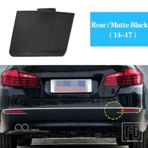 BMW フロントリアバンパー牽引フックカバーキャップトレーラー牽引アイ蓋グロスブラック 5シリーズ F10 F18 2011-2017 オートアクセサリー - Rear Matte 14-17