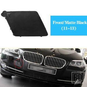 BMW フロントリアバンパー牽引フックカバーキャップトレーラー牽引アイ蓋グロスブラック 5シリーズ F10 F18 2011-2017 オートアクセサリー - Front Matte 11-13