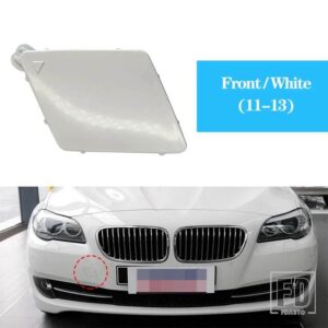 BMW フロントリアバンパー牽引フックカバーキャップトレーラー牽引アイ蓋グロスブラック 5シリーズ F10 F18 2011-2017 オートアクセサリー - Front White 11-13