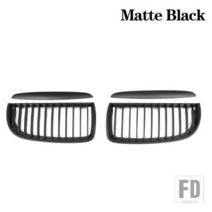 BMW 3シリーズ E90 E91 323I 328I 335I 330I 325ICAR フロントグリルレーシンググリルシングルスラットグリルグロスブラックグリル 2005-2008 - Matte Black