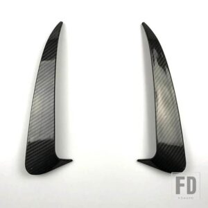 メルセデスベンツ 2個 リアバンパースポイラー W205 C43 C63 AMG 2014-2019 エアベントカバートリム両側ステッ - Carbon Fiber