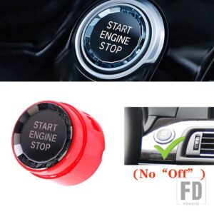 BMW クリスタルスタイルのスタートストップエンジンスイッチボタンカバー X1 X3 X4 X5 X6 F20 F22 F30 F34 F10 F18 F32 F01 F02 G20 G30 G01 - No Off Red