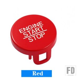 クリスタルスタイルスタートストップエンジンスイッチボタンカバーの交換マセラティクアトロポルテレヴァンテジブリ 13-24 アクセサリー - ABS Red