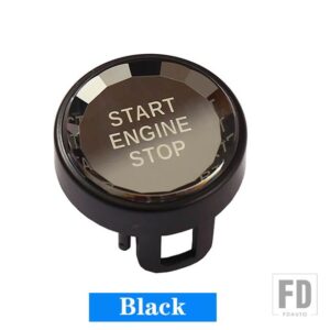 クリスタルスタイルスタートストップエンジンスイッチボタンカバーの交換マセラティクアトロポルテレヴァンテジブリ 13-24 アクセサリー - Crystal Black