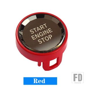 クリスタルスタイルスタートストップエンジンスイッチボタンカバーの交換マセラティクアトロポルテレヴァンテジブリ 13-24 アクセサリー - Crystal Red