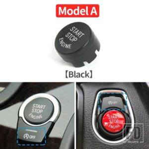 BMW スタートストップエンジンスイッチオフボタンカバー 1 2 3 4 5 6 7シリーズ F20 F22 F30 F34 F10 F11 F01 F02 F31 F36 F80 F07 F12 - Black