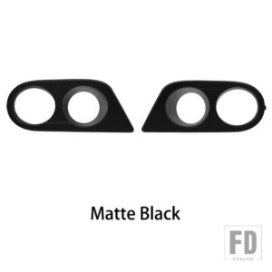 BMW E46 M3 2 ドア 01-06 フォグランプカバーカーボンランプフレームフロントフードグリルライトグロスブラックオートアクセサリー - Matte Black