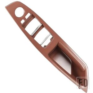 BMW LHD インテリアフロントドアアームレストパネルトリムプルハンドルの交換 5シリーズ F10 F11 F18 520I 523I 525I 528I 535I - 1Pcs Red Brown