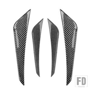 BMW フロントバンパーカナードスプリッターサイドベントカバートリム ABS カーボングロスブラック 1シリーズ F20 F21 M スポーツ 2015-2019 - Carbon Fiber