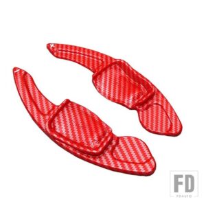 VW ステアリングホイールシフトパドルシフター拡張 ABS 延長 ティグアンシロッコシャラン CC ゴルフ 6 トゥアレグ LAVIDA - Carbon Red