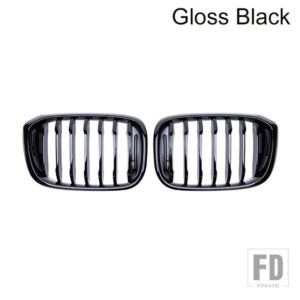 BMW グロスブラックグリルフロントフードグリルバンパーキドニーグリルレーシンググリル X3 X4 G01 G02 G08 2018-2020 ABS 自動グリル - Gloss black