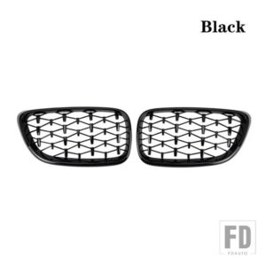 BMW 2シリーズ F22 F23 F87 M2 ダイヤモンドフロントキドニーグリルレーシンググリルグリルグロスブラック GRILLES14-19 アクセサリー - Gloss black